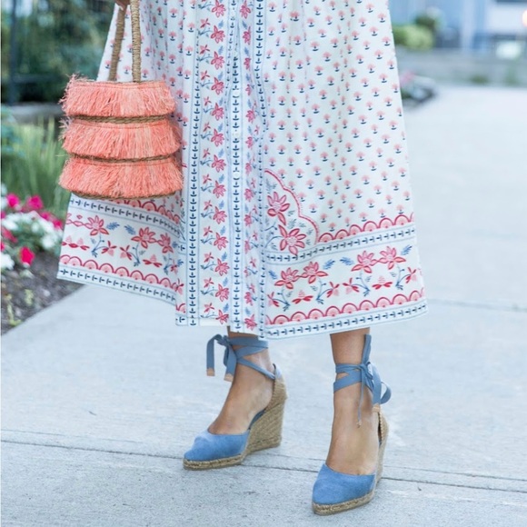 Castaner Shoes - Castaner Joyce Espadrille Wedges - Rare Blue Denim Color